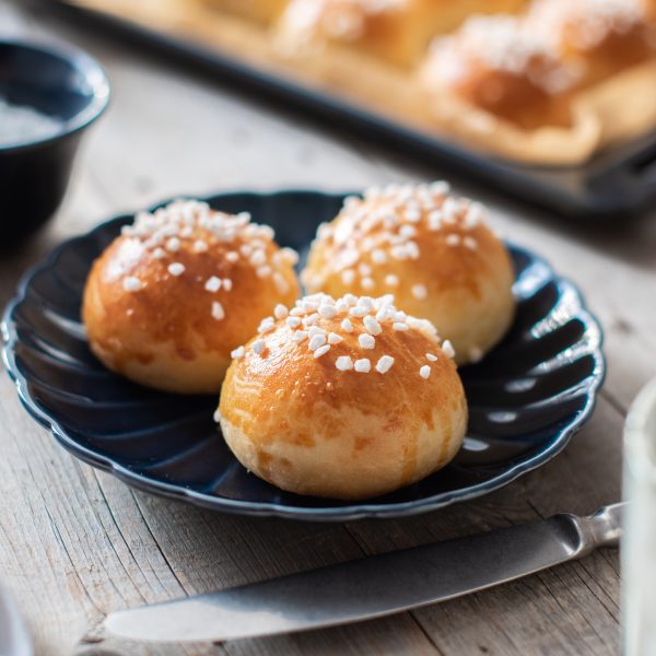 Brioches avec sucre perlé