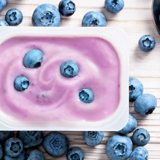 dairy product with berries