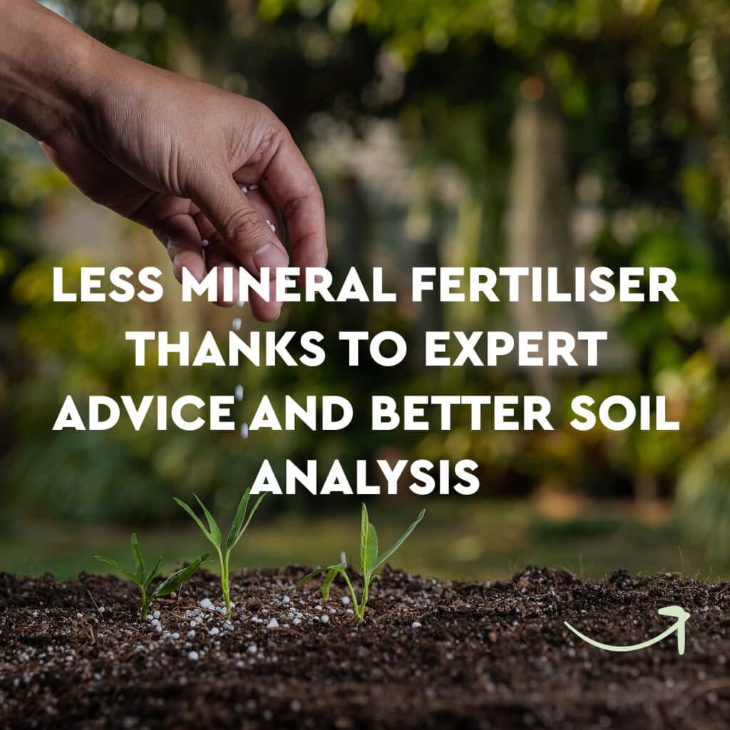 less mineral fertiliser thanks to expert advice and better soil analysis
